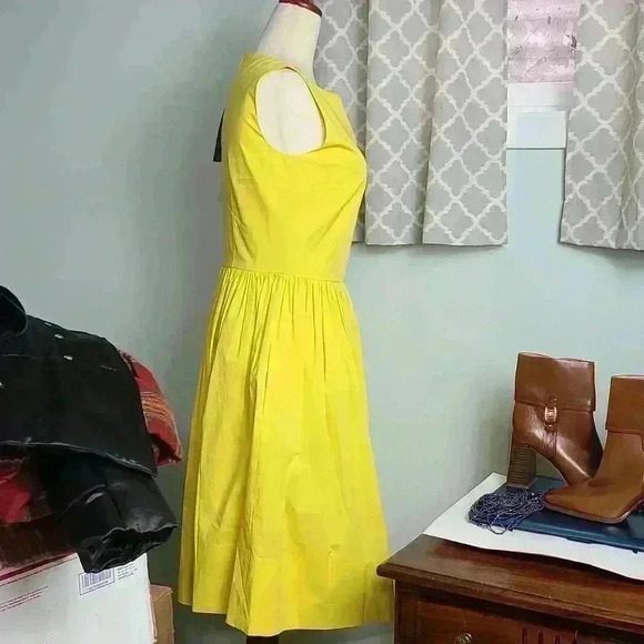 Boss by hugo boss dress in mustard (yellow) color size 6 fit as size S - Picture 9 of 16